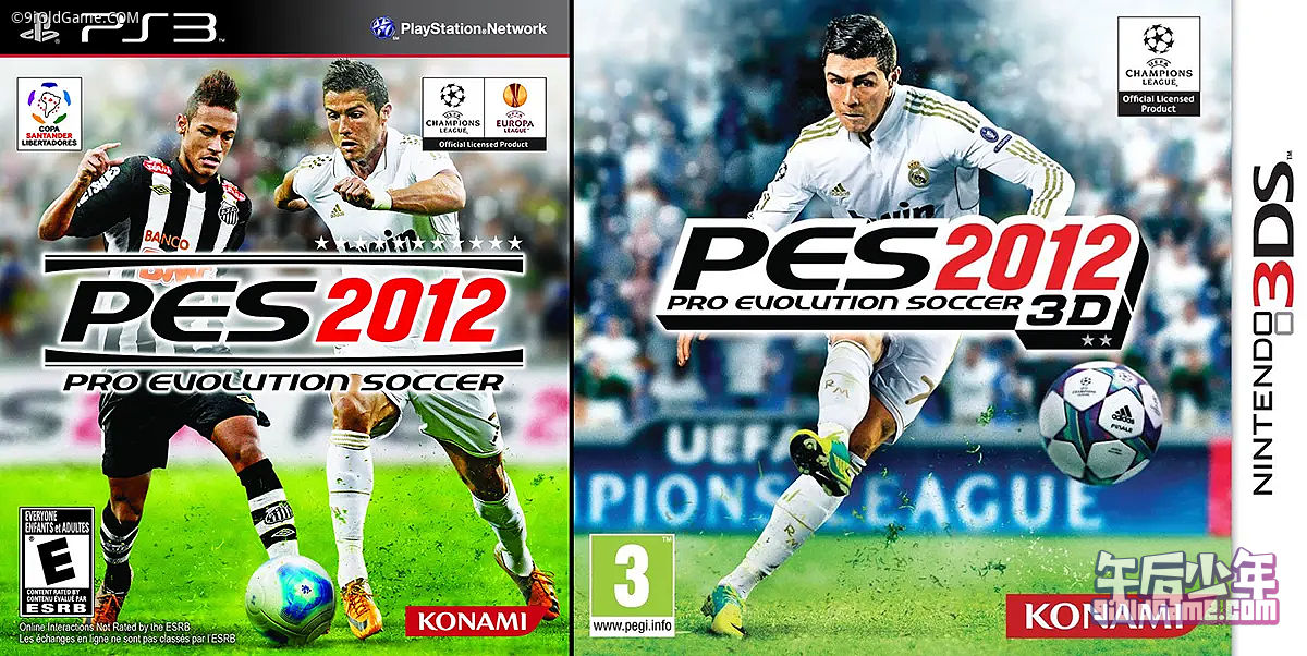 实况足球 胜利十一人 2012（PS3和3DS游戏封面）