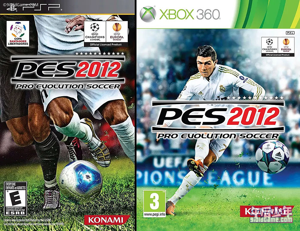 实况足球 胜利十一人 2012（PSP和Xbox360游戏封面）