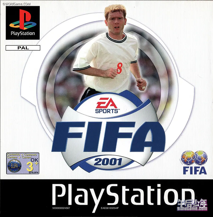 PS FIFA2001 游戏封面（斯科尔斯）