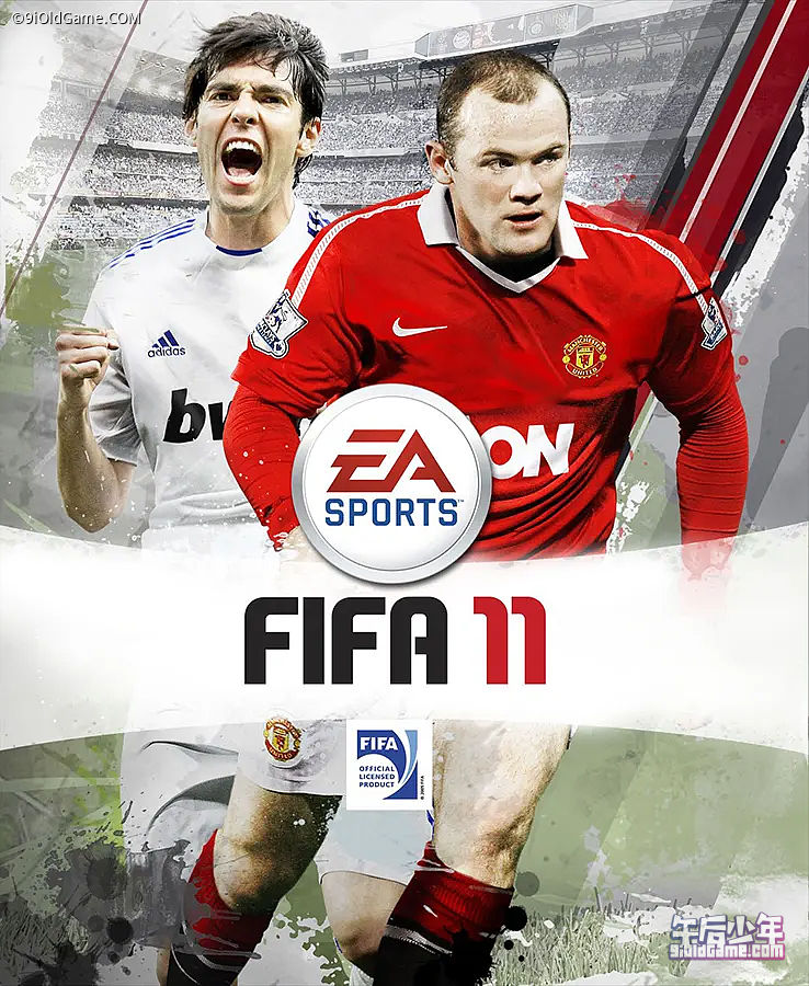 FIFA 11 游戏封面（卡卡与鲁尼）